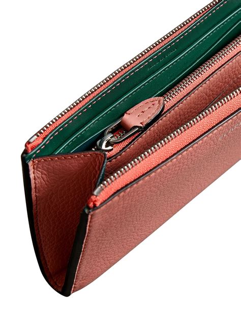 burberry two-tone leather ziparound wallet and coin case